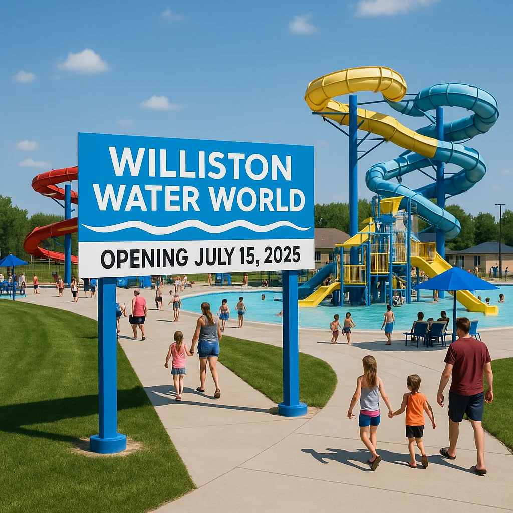 Williston Water World 15 Temmuz'da Açılıyor - Topluluk-İnşa Edilmiş Bir Splas...